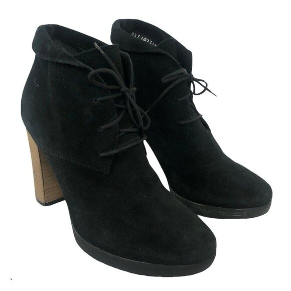 Docksteps Size 39 US 9 Black Suede Lace Up Boot - Picture 1 of 5